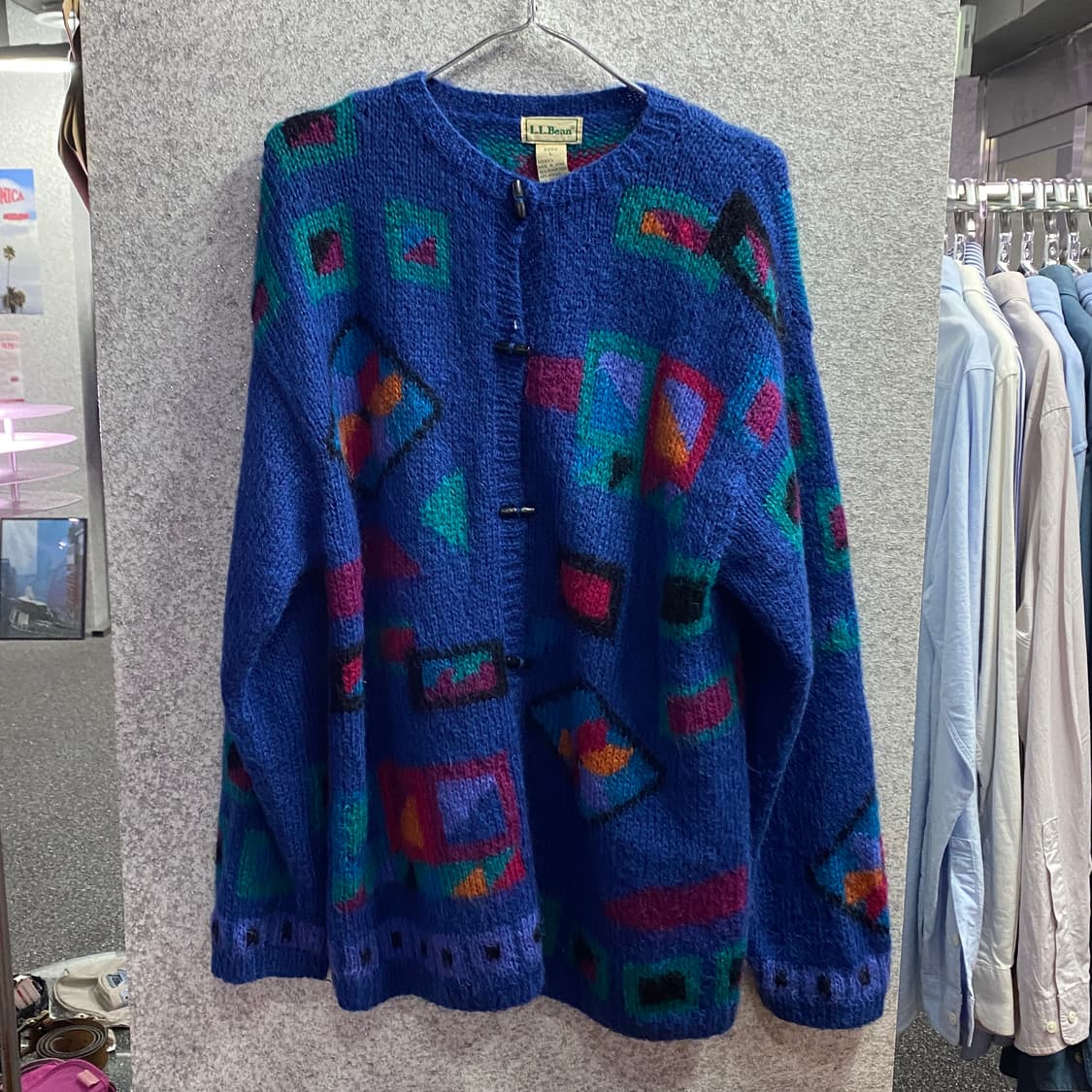 빈티지 코위찬 컬러블록 니트 가디건 b3391 상품이미지2