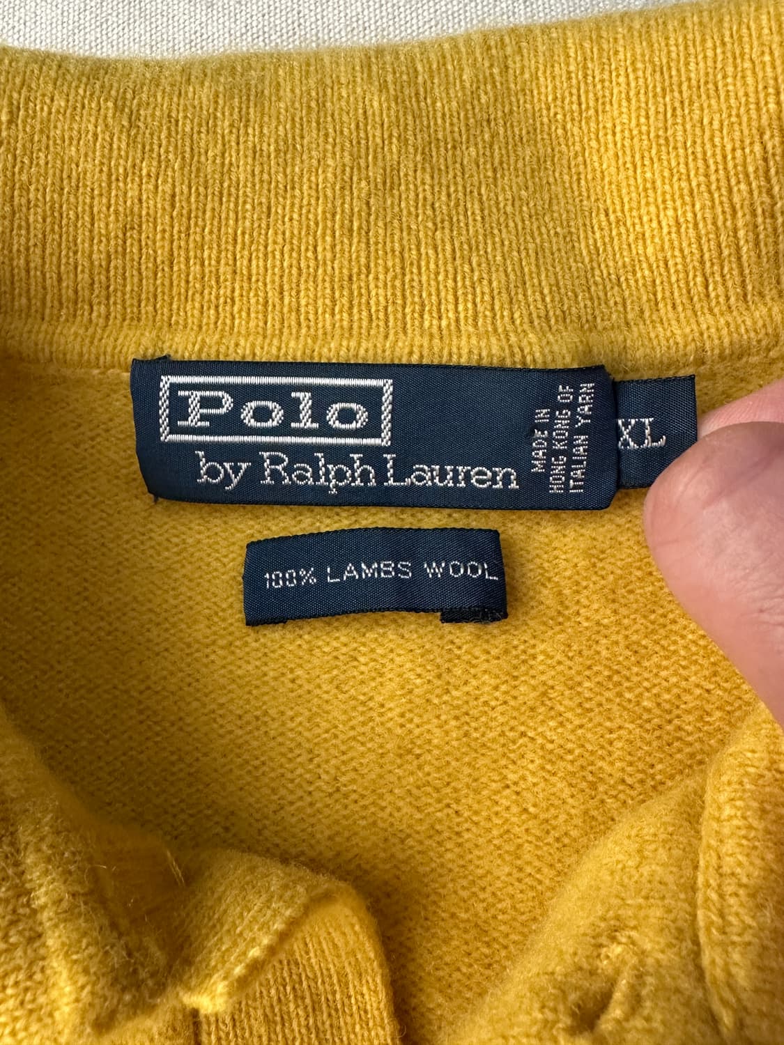 폴로 램스울 니트 카라 머스터드 XL (100) 상품이미지5