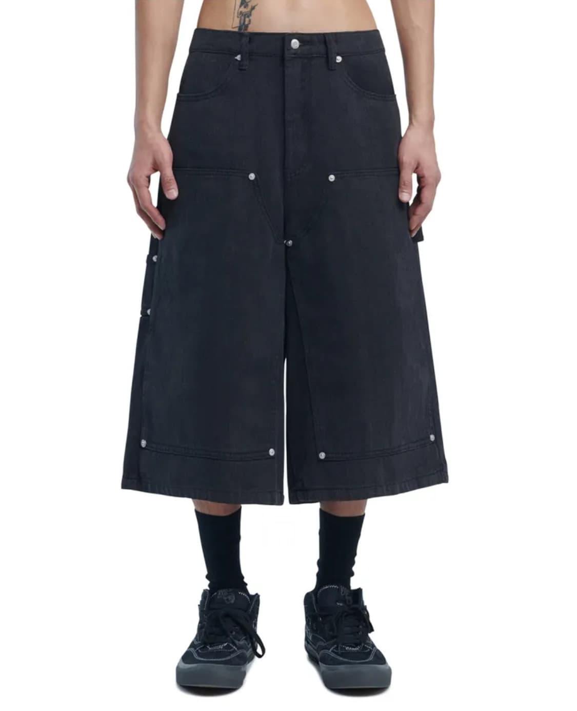 C.D.L BERMUDA PANTS - WASHED BLACK 상품이미지2