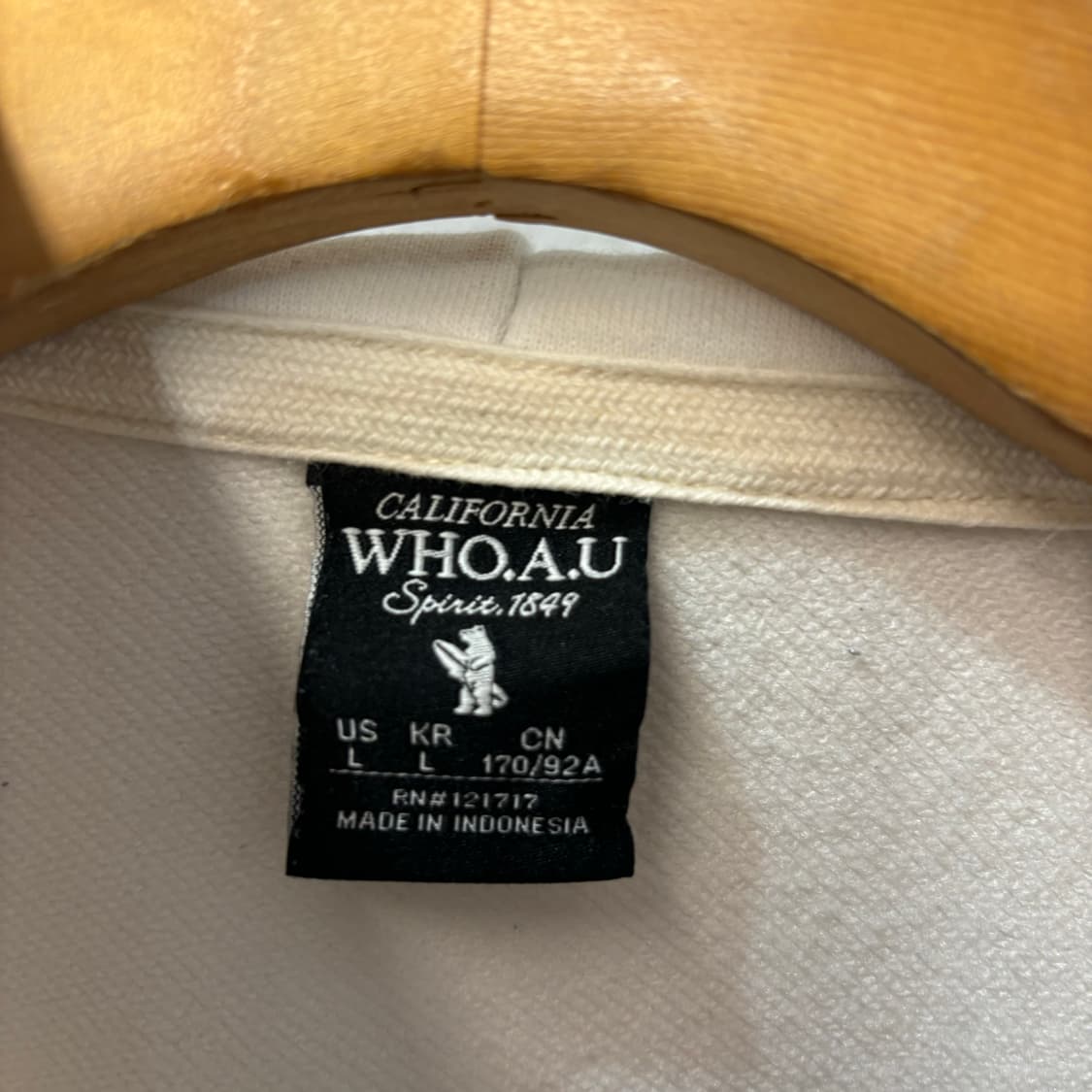 후아유 y2k 화이트 후드집업 L 상품이미지6