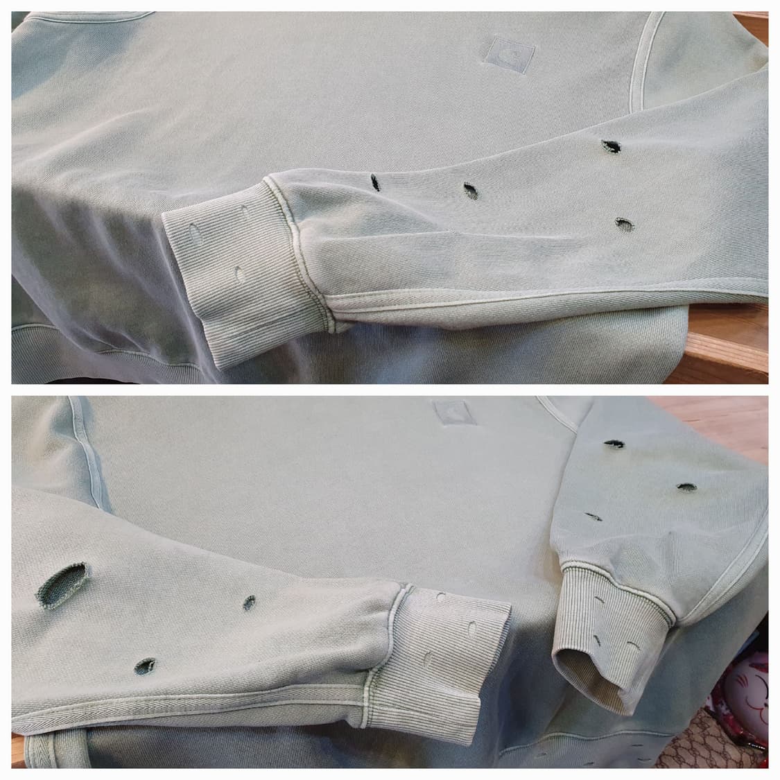 100/77.칼하트 펀칭 맨투맨(공용) 상품이미지5