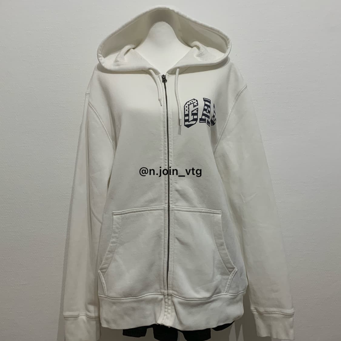 갭 성조기 화이트 후드집업 상품이미지1