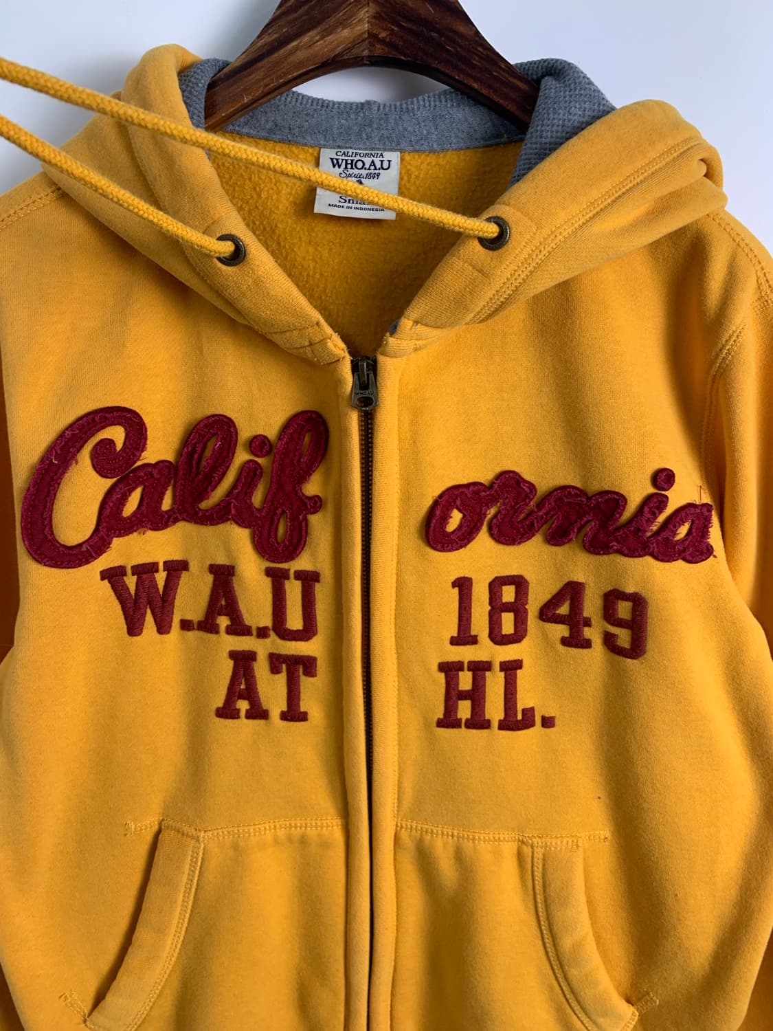 후아유 y2k 와투케 머스타드 후드집업 상품이미지4