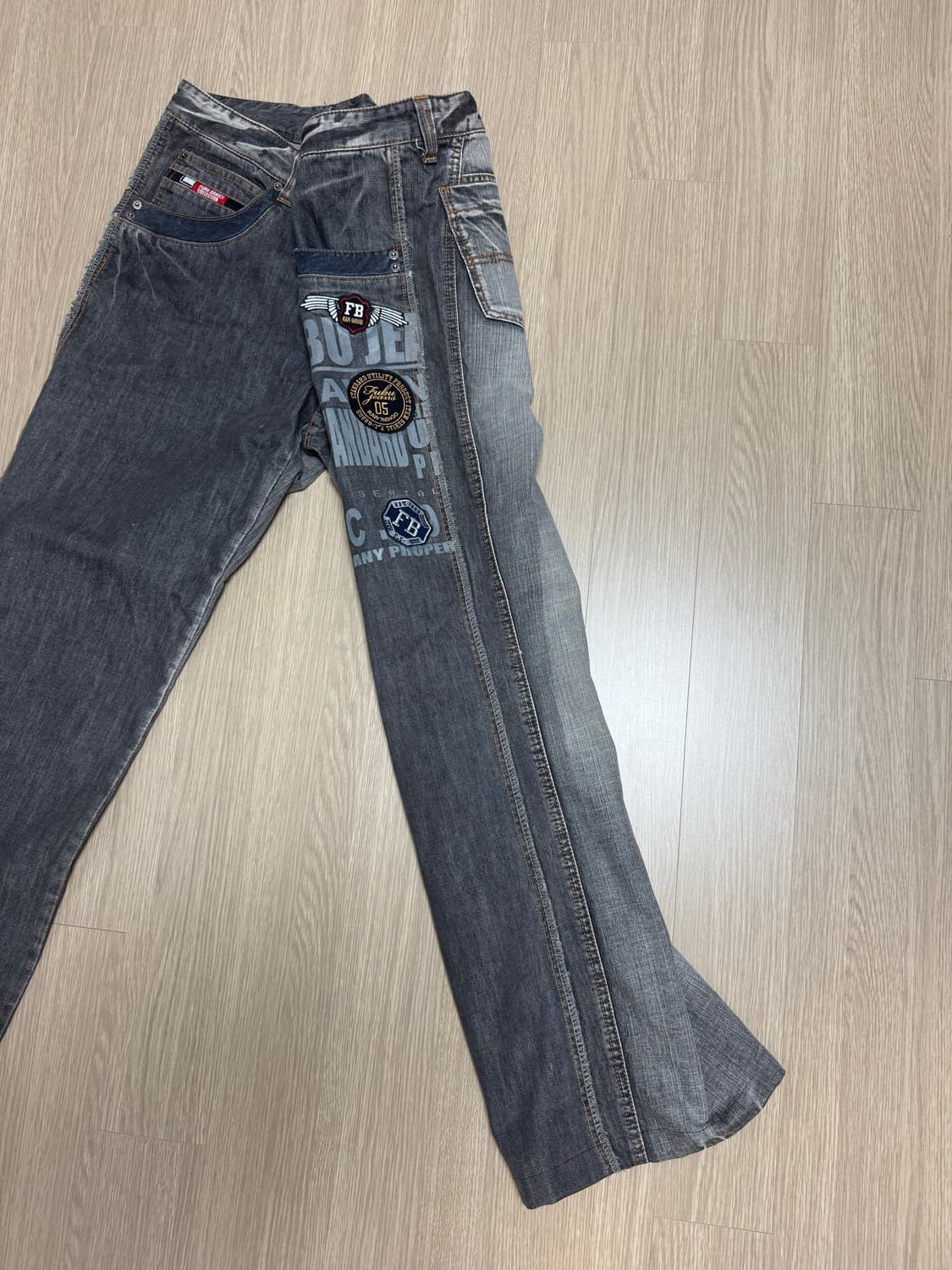 빈티지 워싱 데님 흑청 상품이미지7