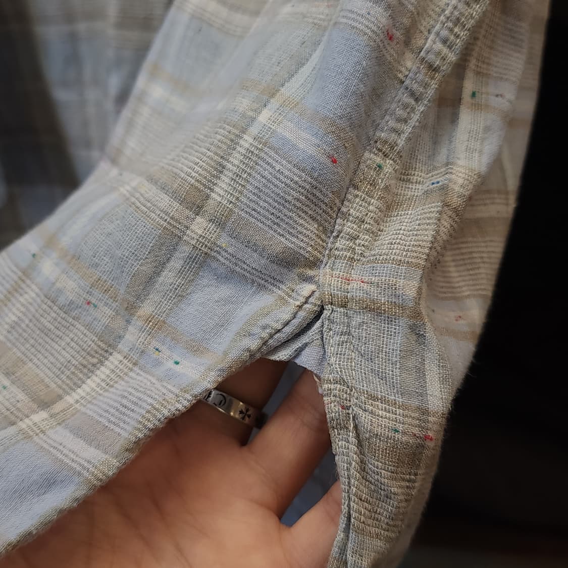 60s 프랑스 워크셔츠 가드너 빈티지 셔츠 스카이 블루 롱 튜닉 셔츠 m 상품이미지9