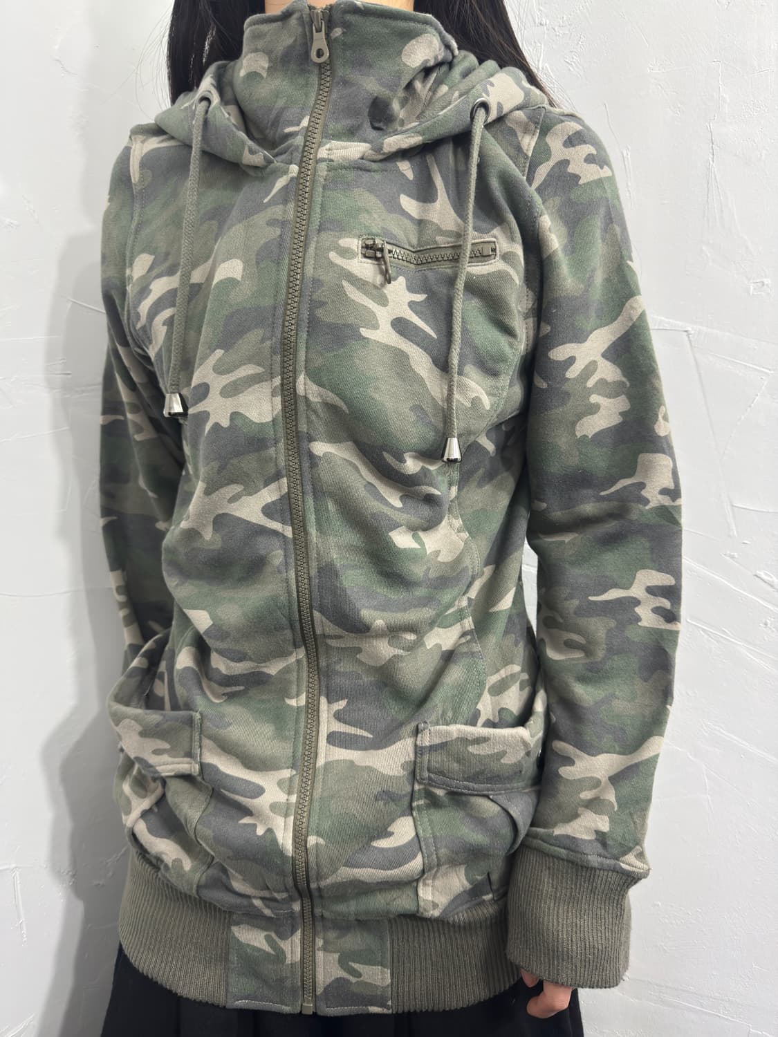 colza camo hood zipup 상품이미지2