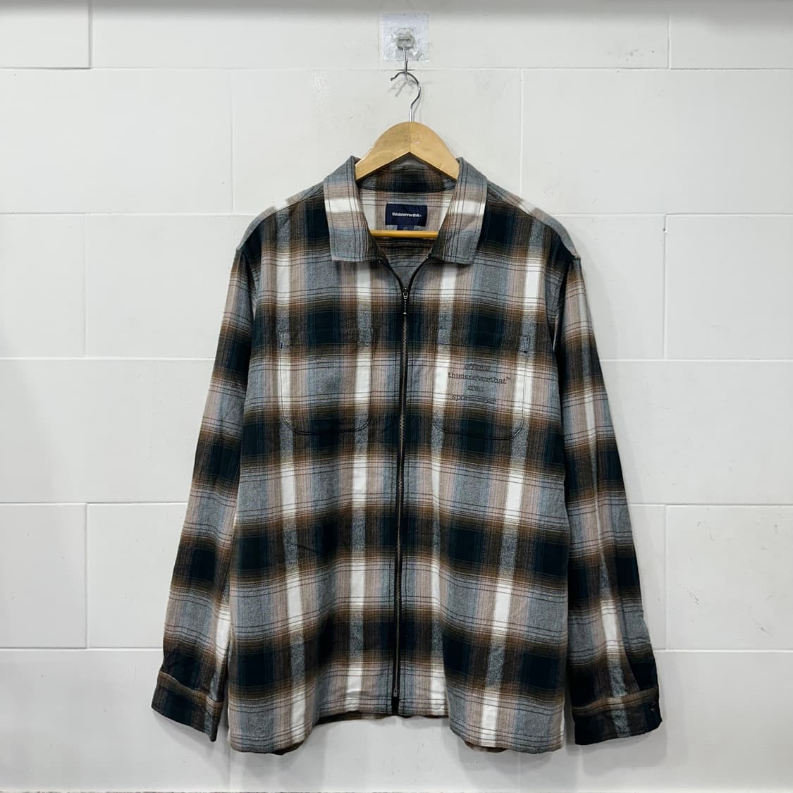 디스이즈네버댓 플란넬 집업 셔츠 상품이미지1