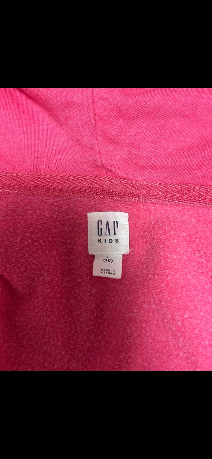 얼짱시대 갭 딸기핑크 펄로고 후드집업 상품이미지6
