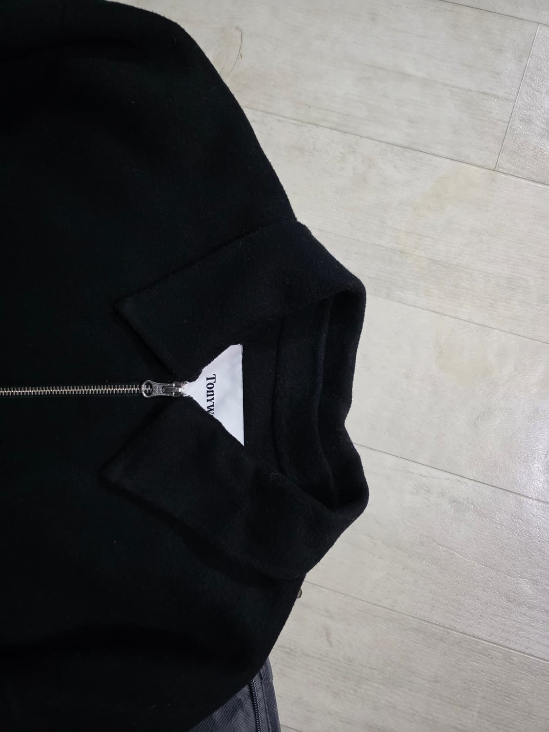 토니웩 핸드메이드 캐시미어 집업 블루종 자켓 M 상품이미지5