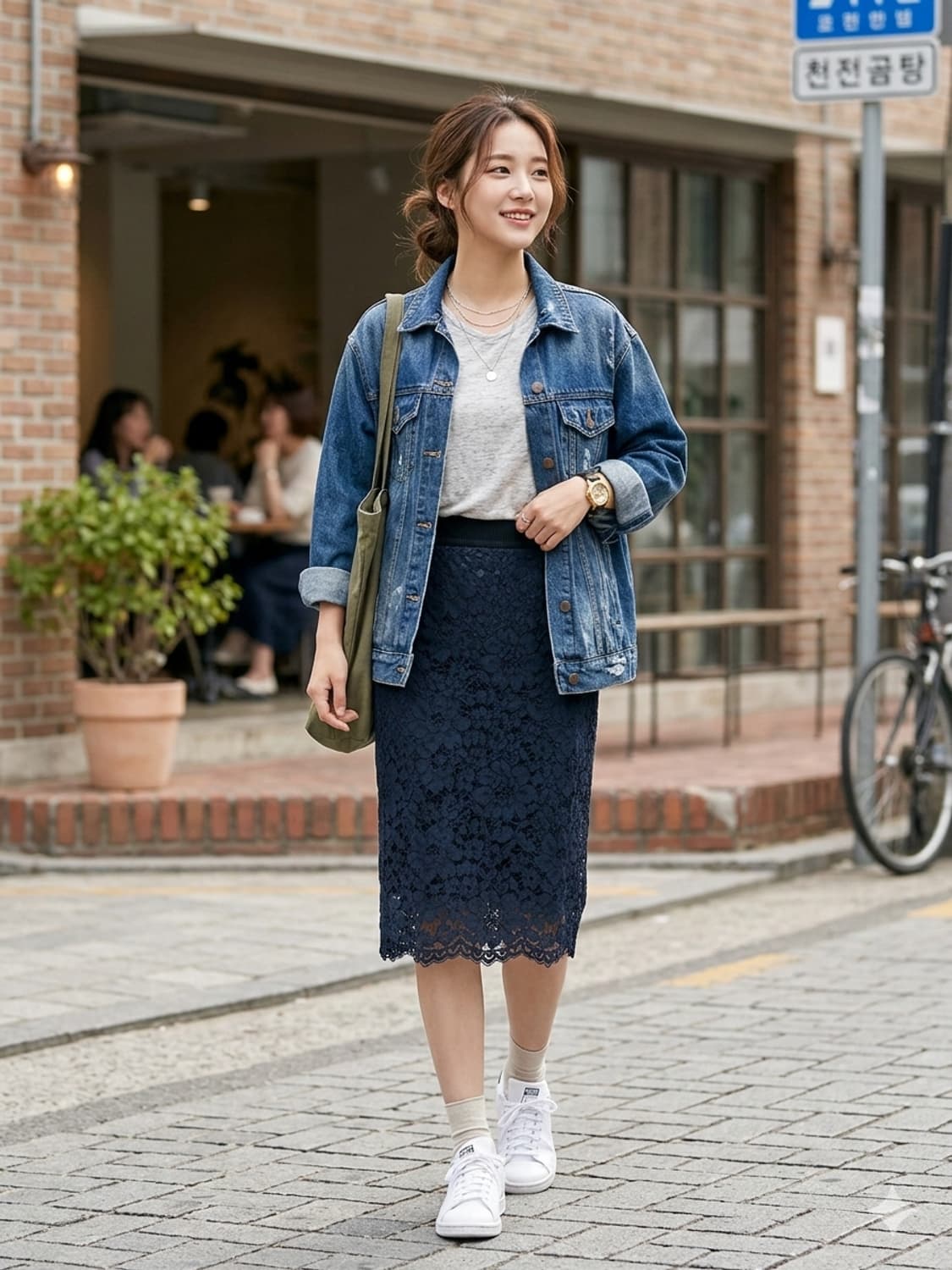 질바이질스튜어트 레이스 H라인 스커트 S 블랙 | 투웨이 지퍼 단정핏 상품이미지10