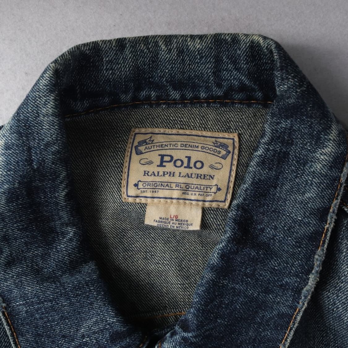 폴로 랄프로렌 빈티지 트러커 데님 자켓 L 상품이미지5