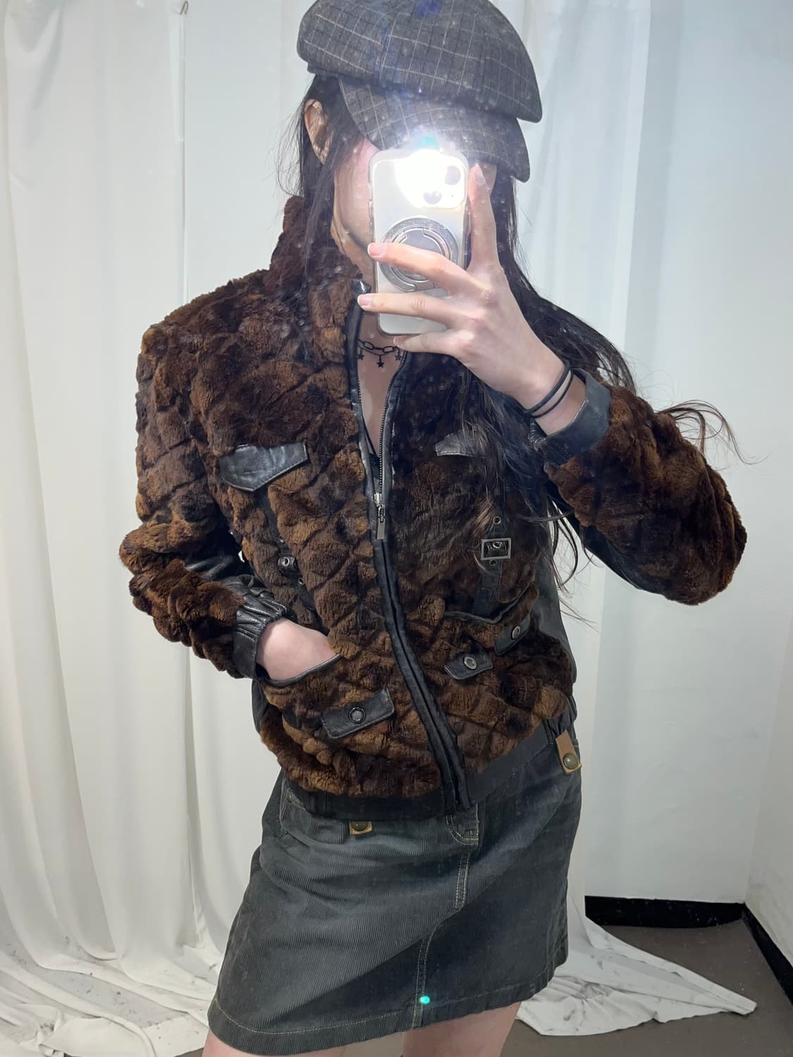 브라운 래빗퍼 자켓 상품이미지4