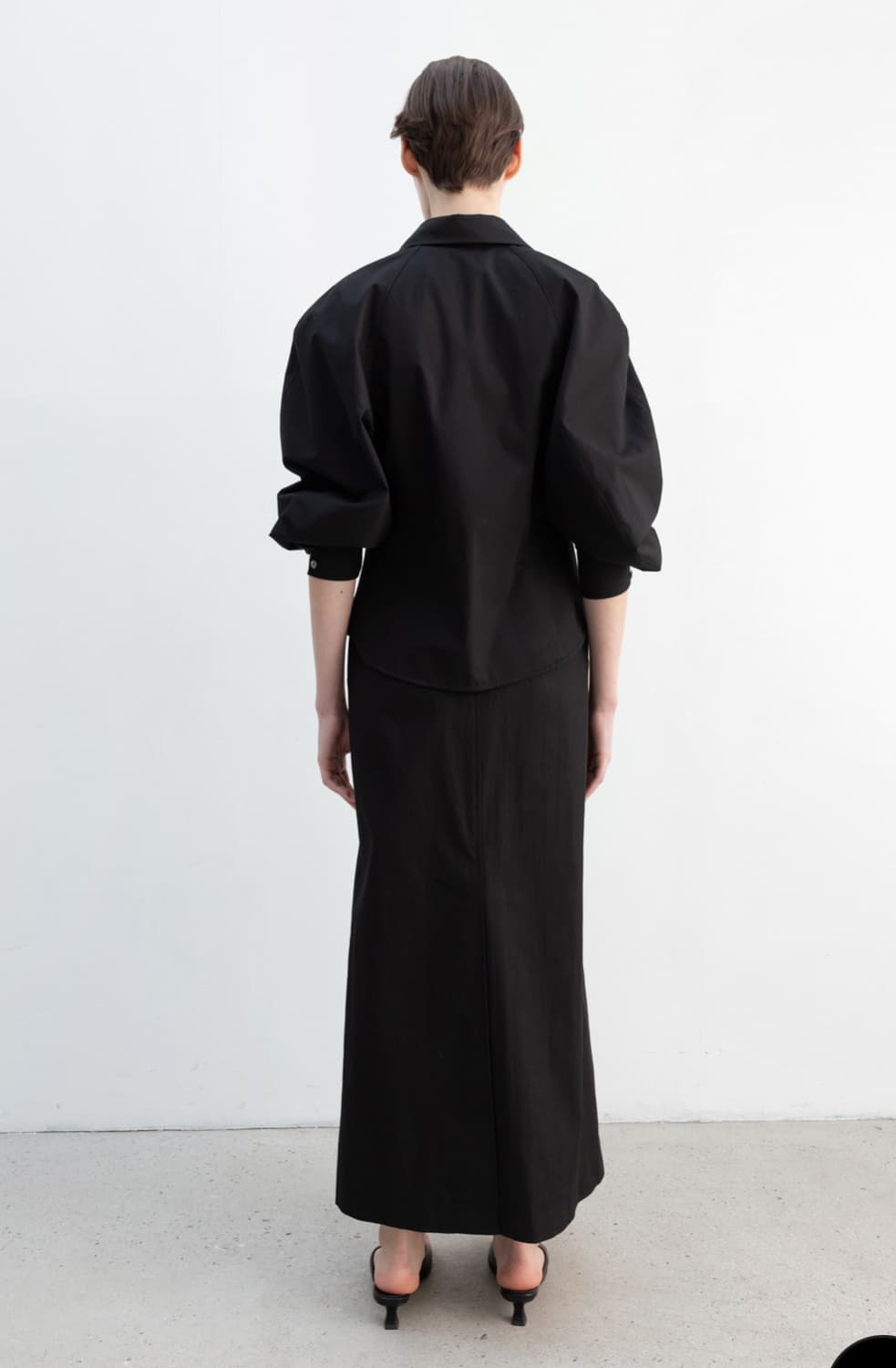 레이스 rrace 블랙 돌먼 슬리브 셔츠 상품이미지4