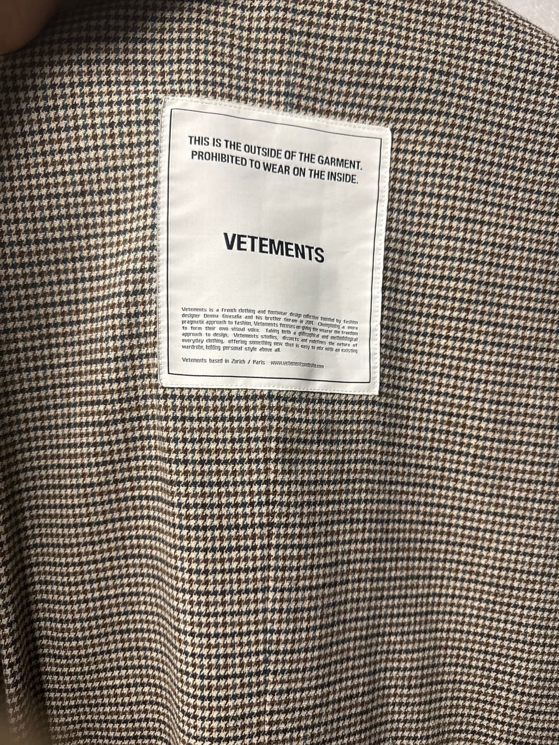 (S)19FW vetements 베트멍 블레이저 뎀나 상품이미지4