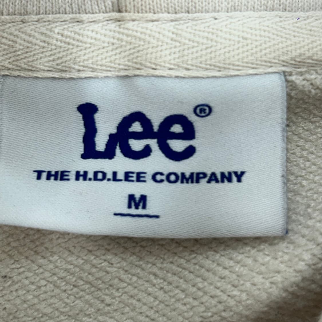 Lee 리 네이비 로고 아이보리 후드티 상품이미지6
