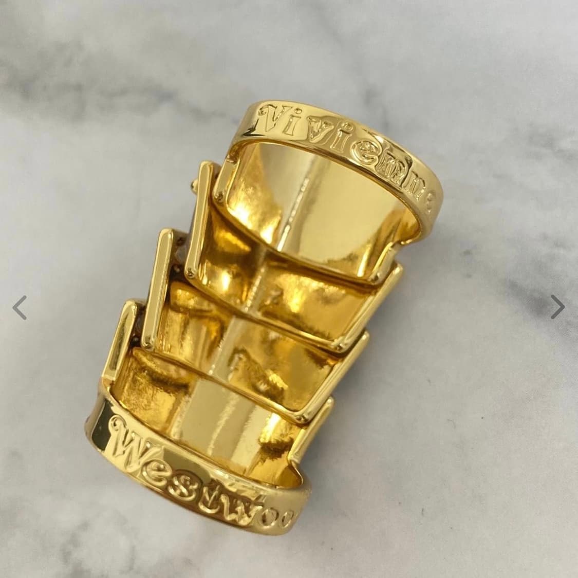 비비안웨스트우드 브라운골드 아르테미스 링 너클 반지(새상품) 상품이미지2