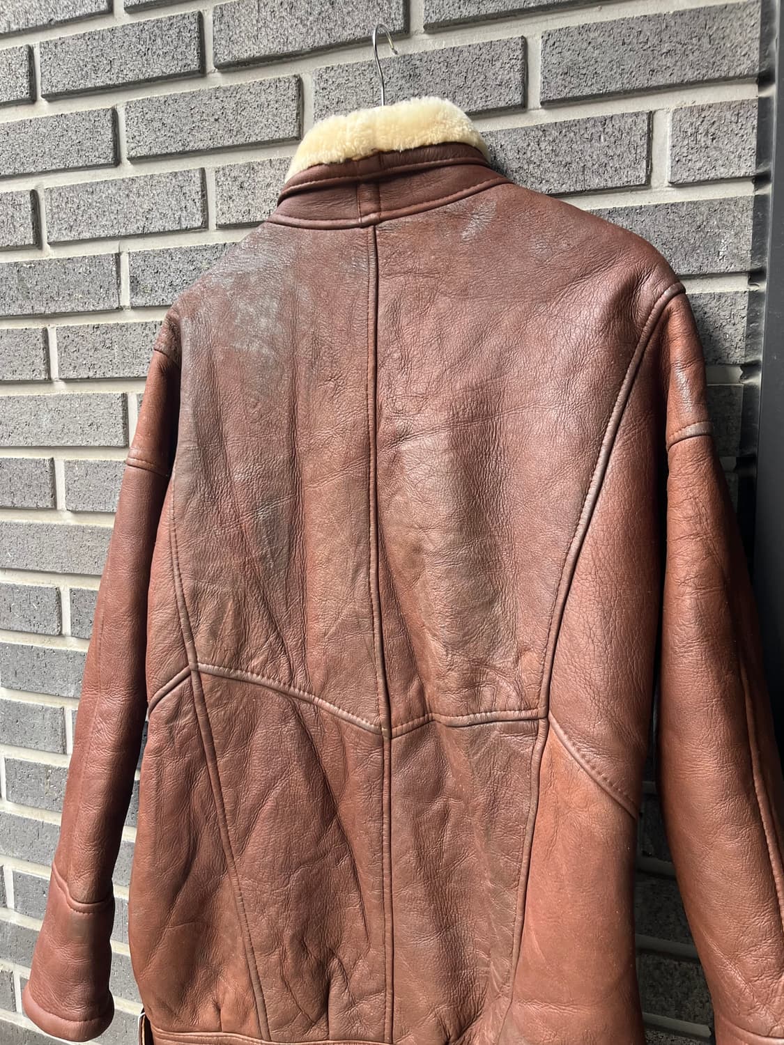 90s lambskin 양가죽 시어링 자켓  상품이미지9