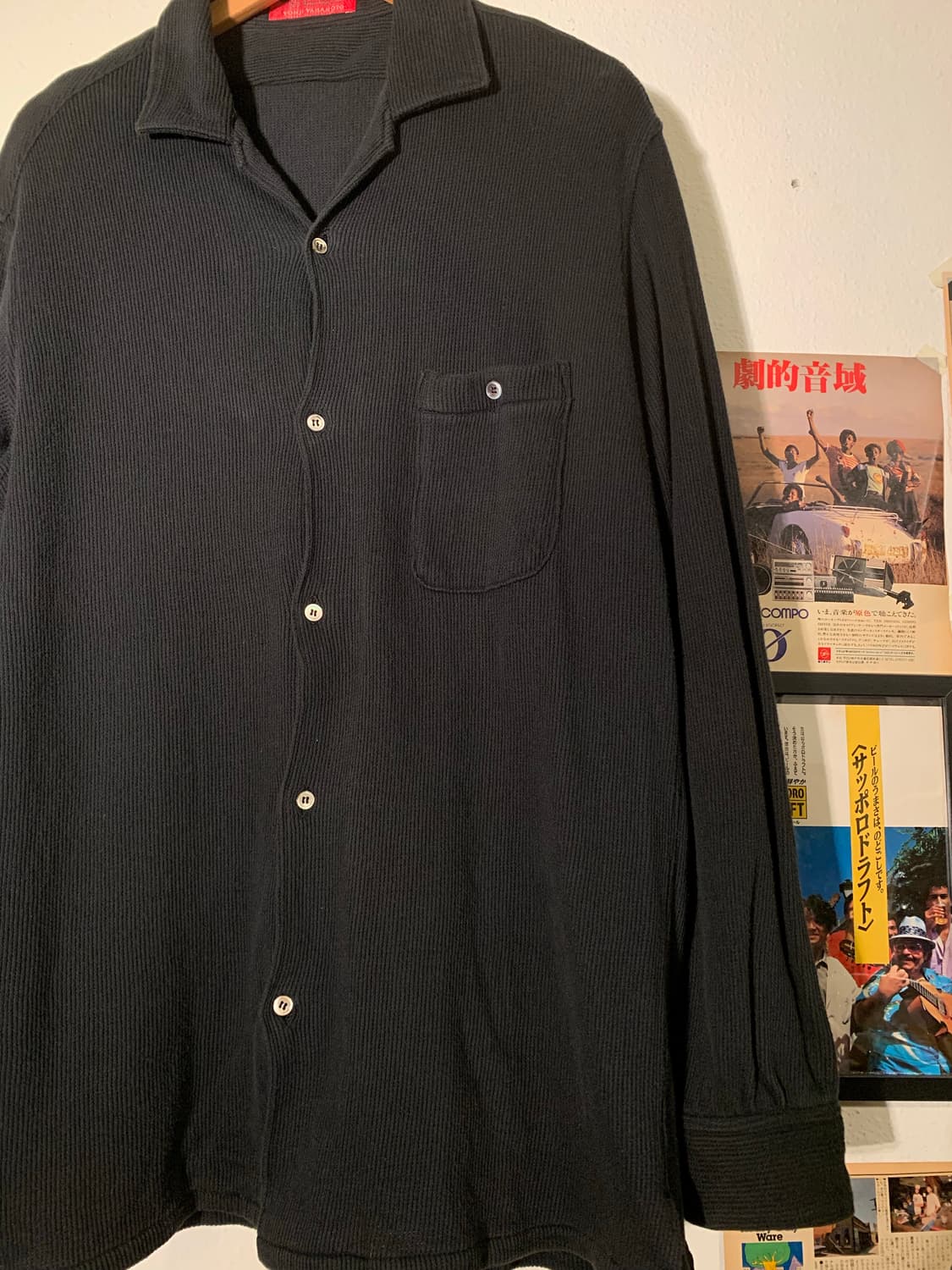 요지야마모토 y’s for men 코듀로이 오버사이즈 셔츠 블랙 상품이미지3