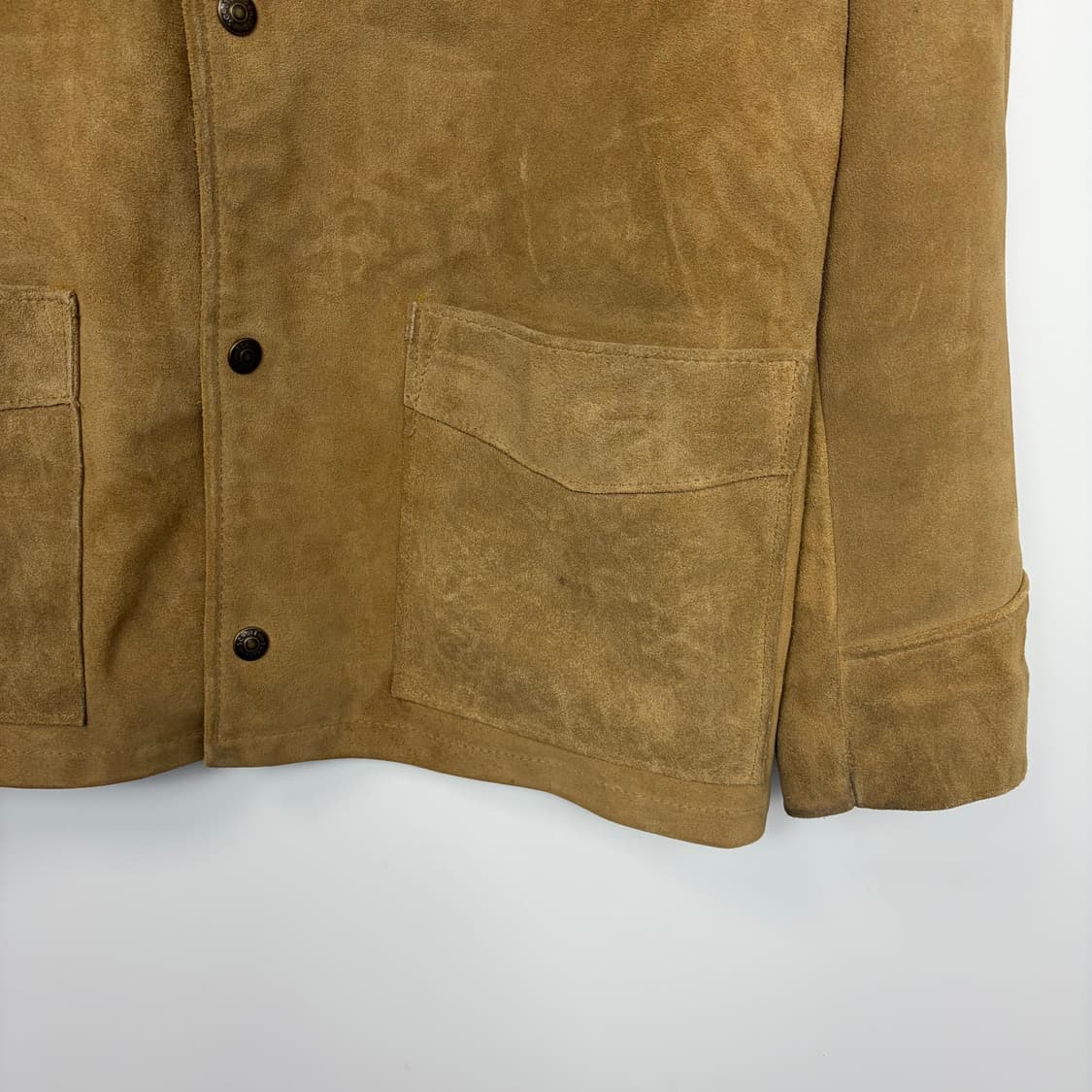 쇼트 스웨이드 가죽 랜치 코트 자켓 상품이미지5