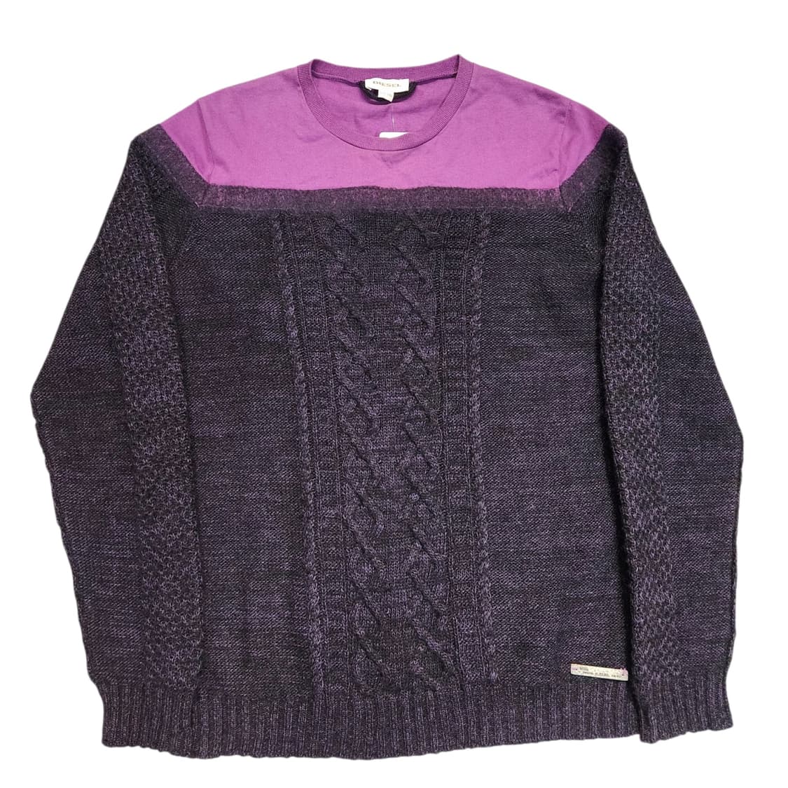 디젤 퍼플 배색 니트 (XXL / 오버핏) 상품이미지1
