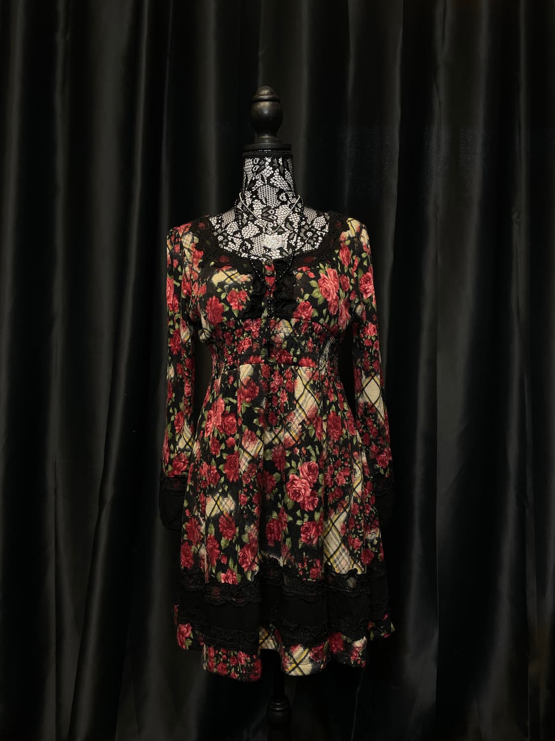 엑시즈팜 히메카지 갸루 플라워 원피스 상품이미지2