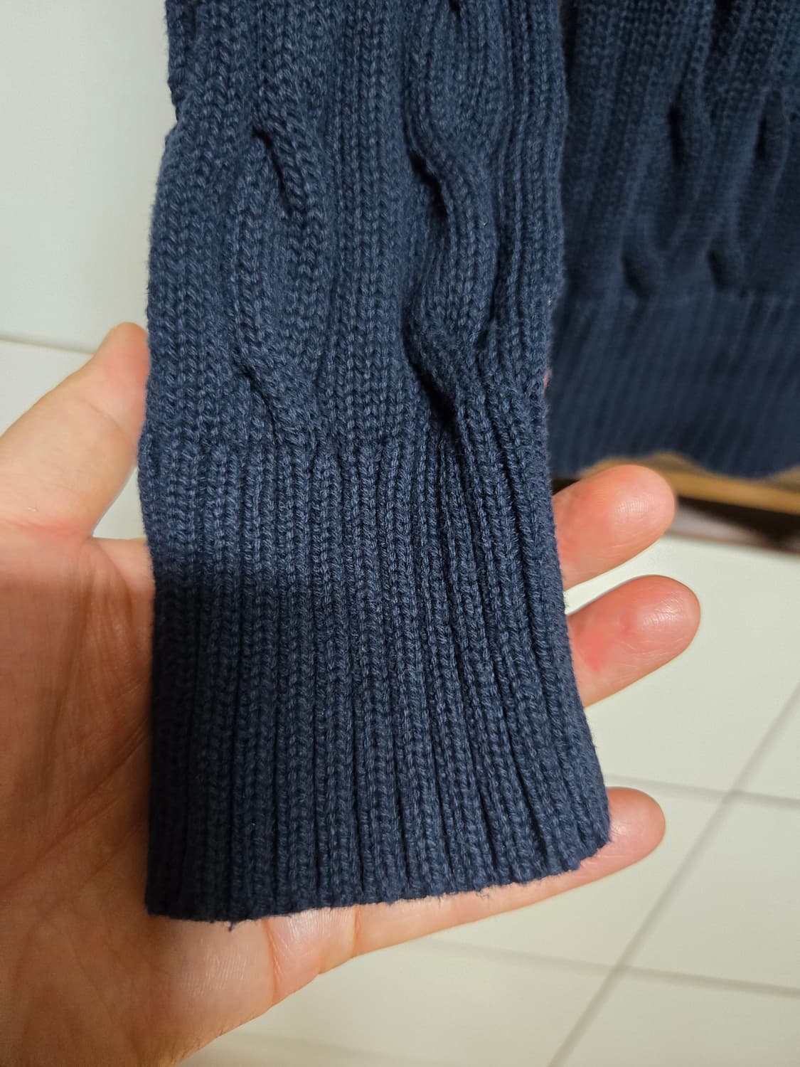 폴로 랄프로렌 여성 네이비 케이블 니트 상품이미지4