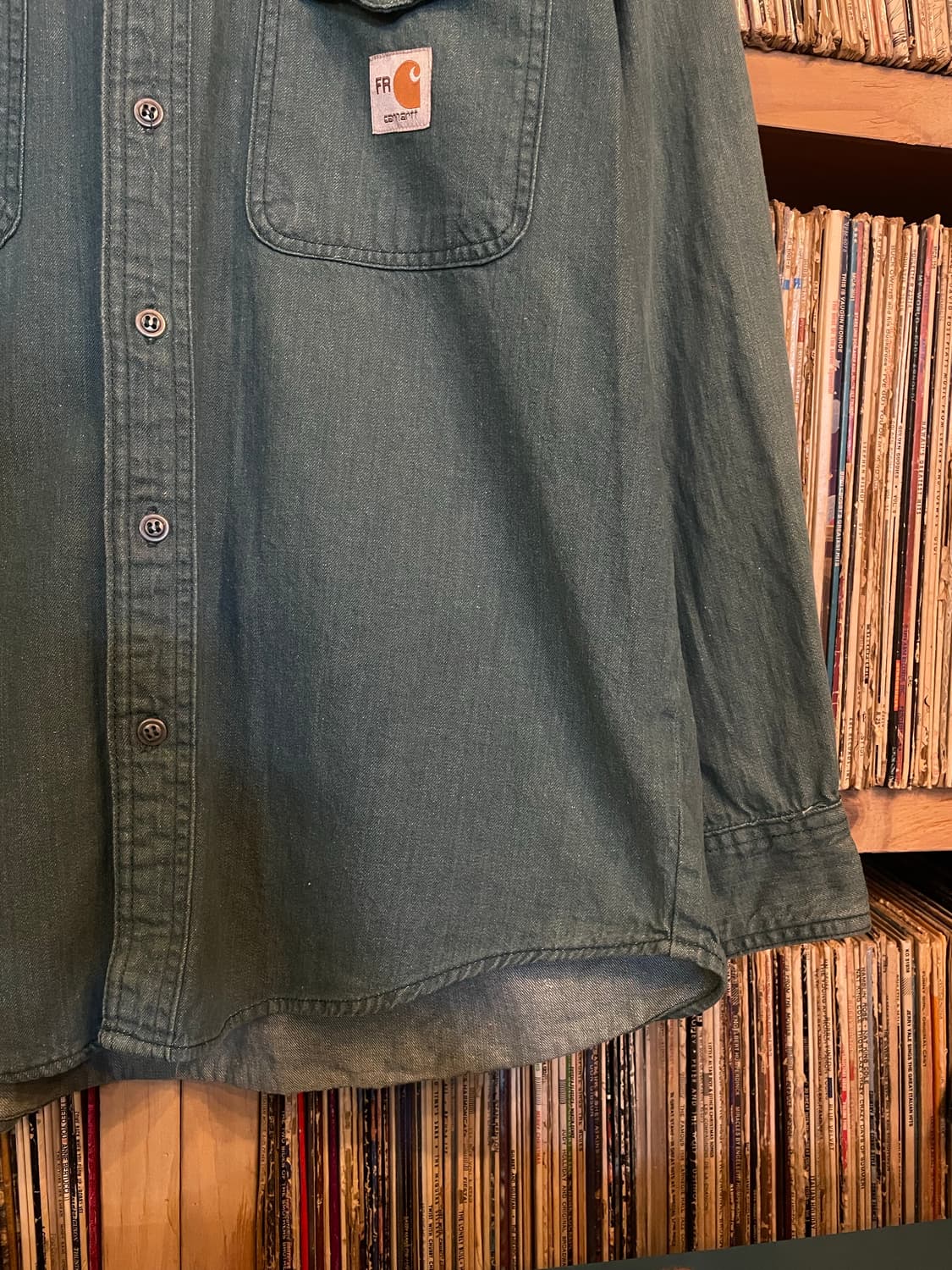 칼하트 블루그린 투포켓 코튼 셔츠 상품이미지4