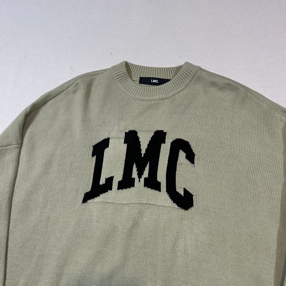 L) LMC 로고 니트 스웨터 카키 상품이미지3