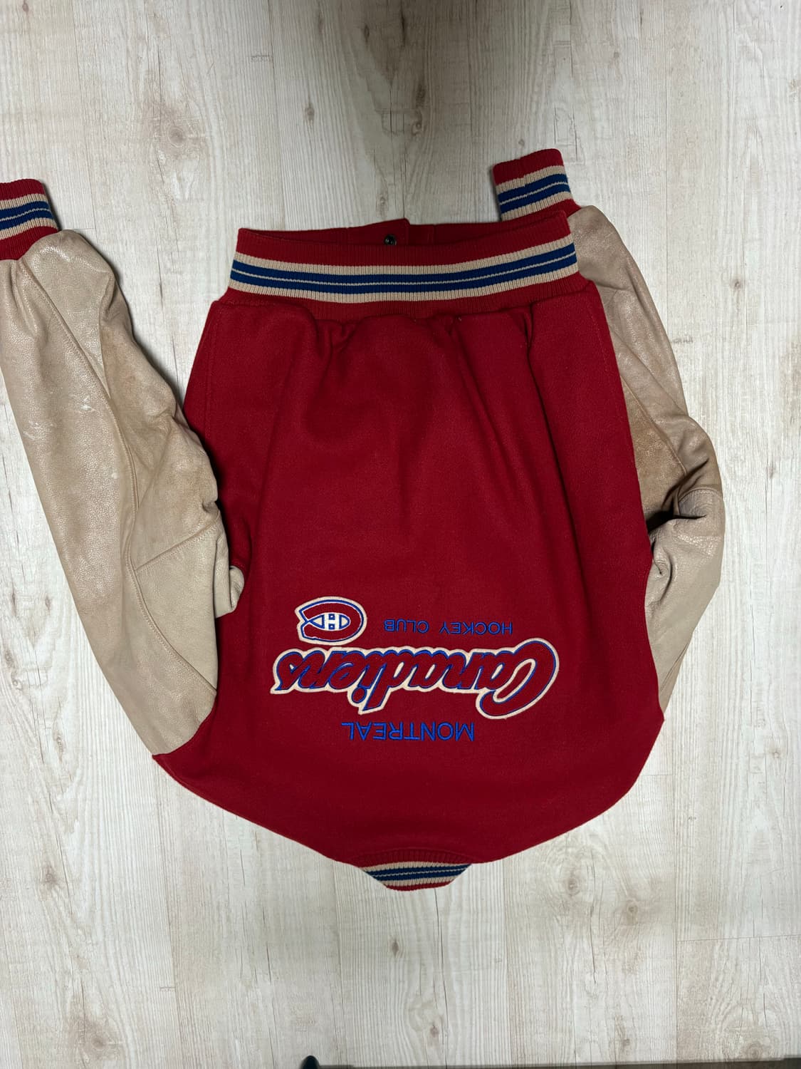 80sMonteal Canadiens Leather/Wool Jacket 상품이미지3