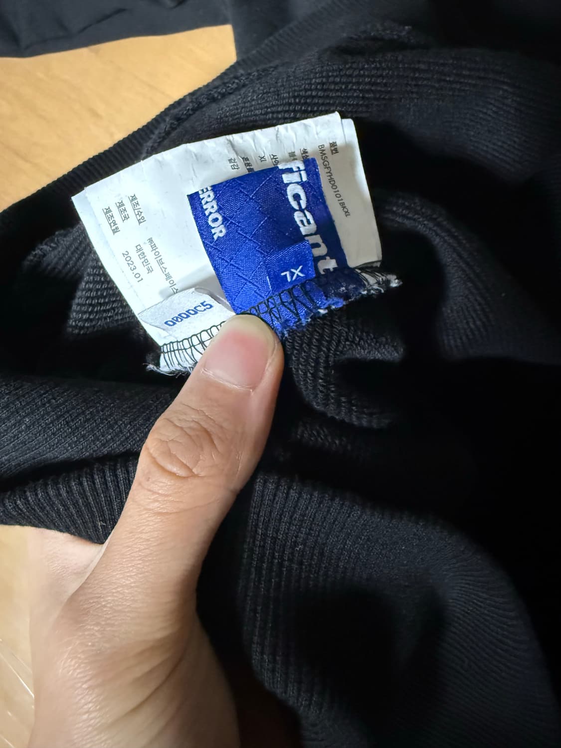 아더에러 시그니피컨트 TRS/BL 태그 후드 01 블랙 [XL] 상품이미지3