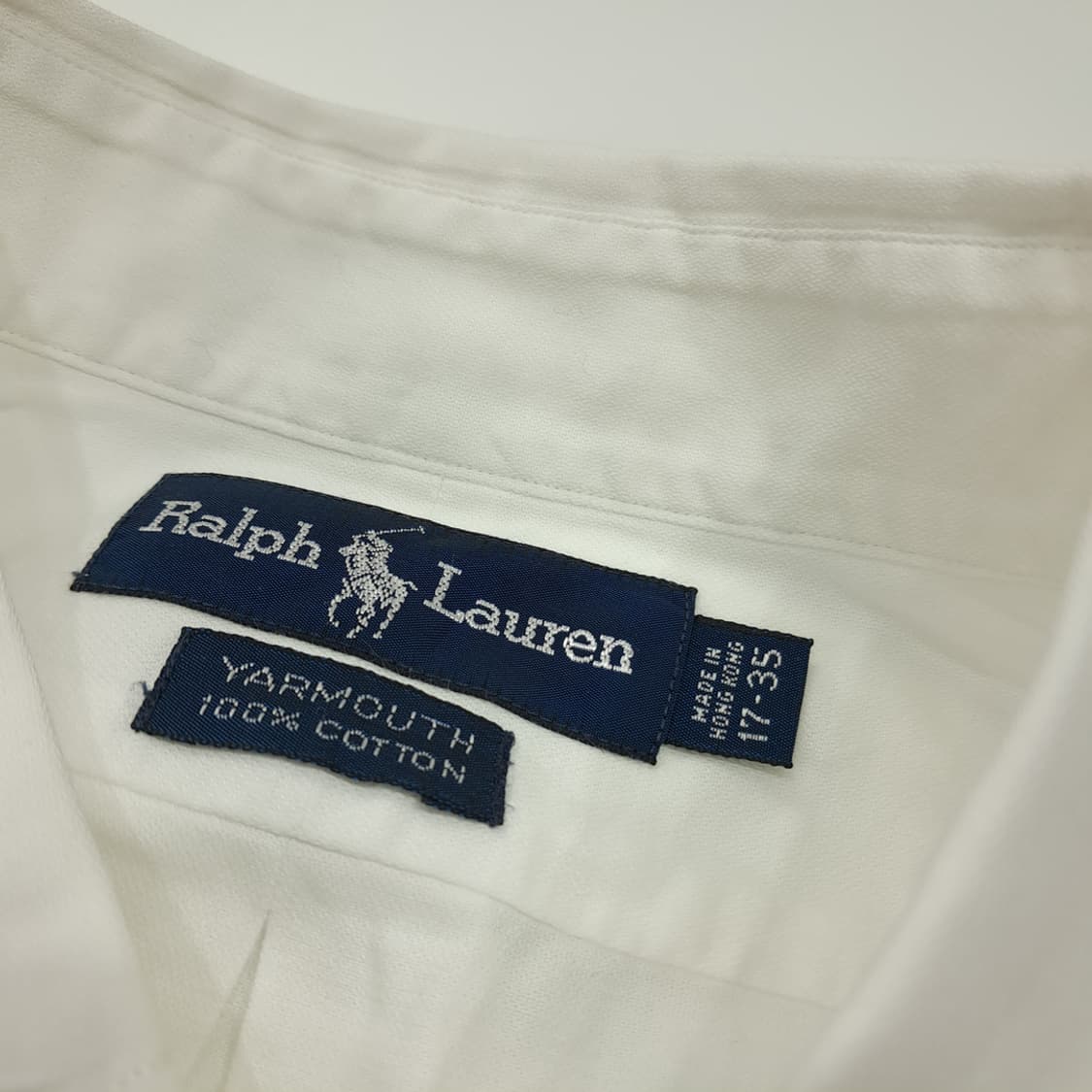 CL525 2XL 폴로 90s 홍콩판 코튼 버튼다운 화이트 셔츠 남방 상품이미지3