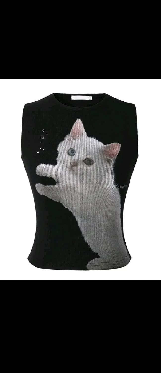 [새상품/택포] 쓰리타임즈 meow tank top s 상품이미지1