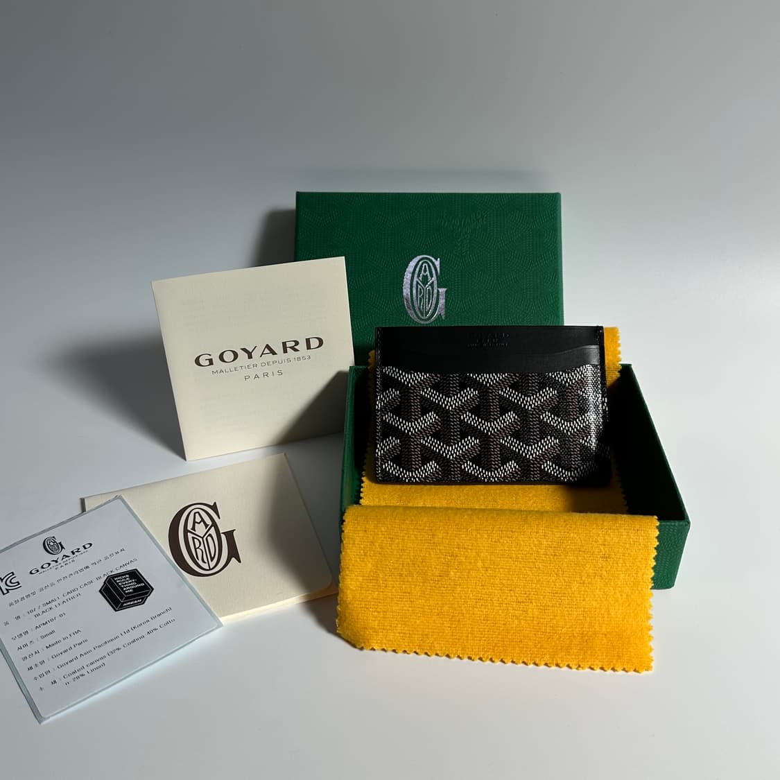 [새상품] 고야드 생쉴피스 카드지갑 블랙 풀구성 상품이미지1