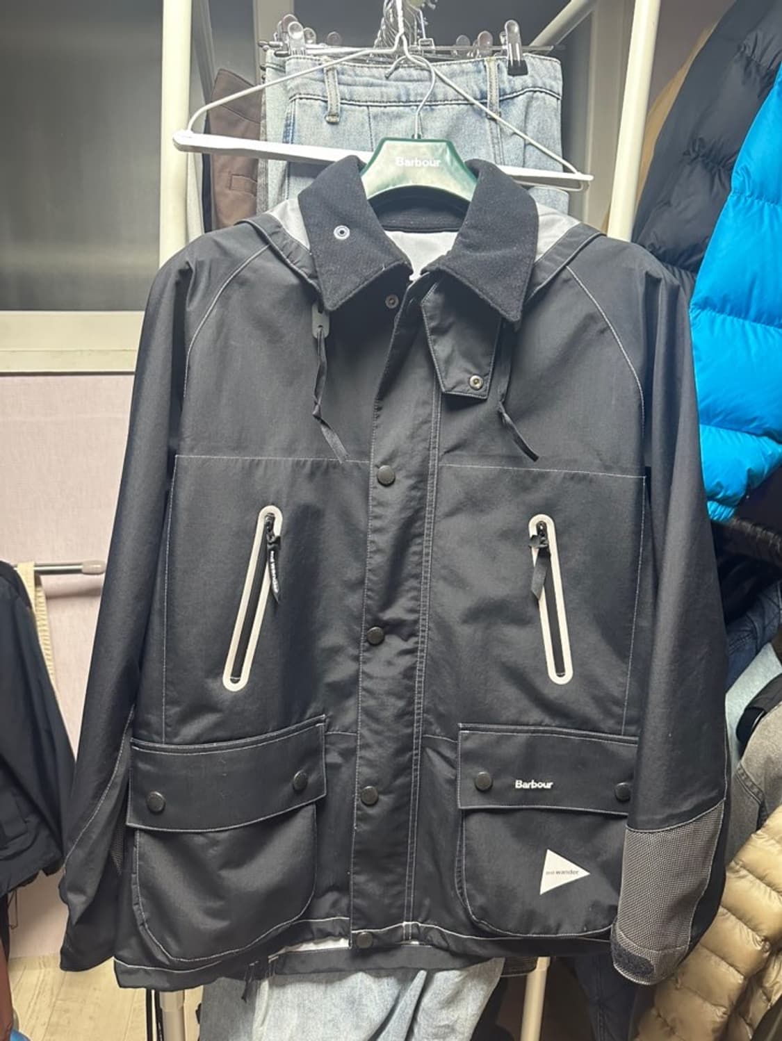 [M] 바버x앤드원더 3L자켓 블랙 팝니다. 상품이미지2