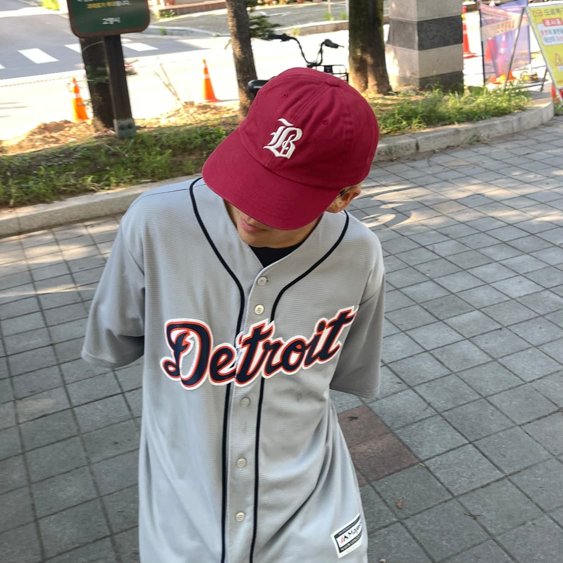 브랫슨 고딕 로고 버건디 캡 상품이미지1