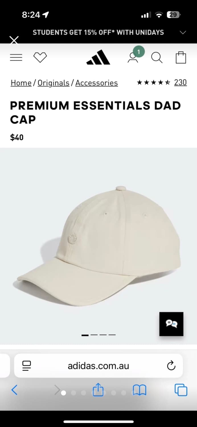 아디다스 프리미엄 에센셜 볼캡 크림색 (라이트옐로우) Adidas 모자 상품이미지1