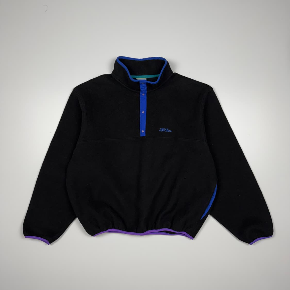 (110) 80s 엘엘빈 플리스 풀오버 블랙 상품이미지1