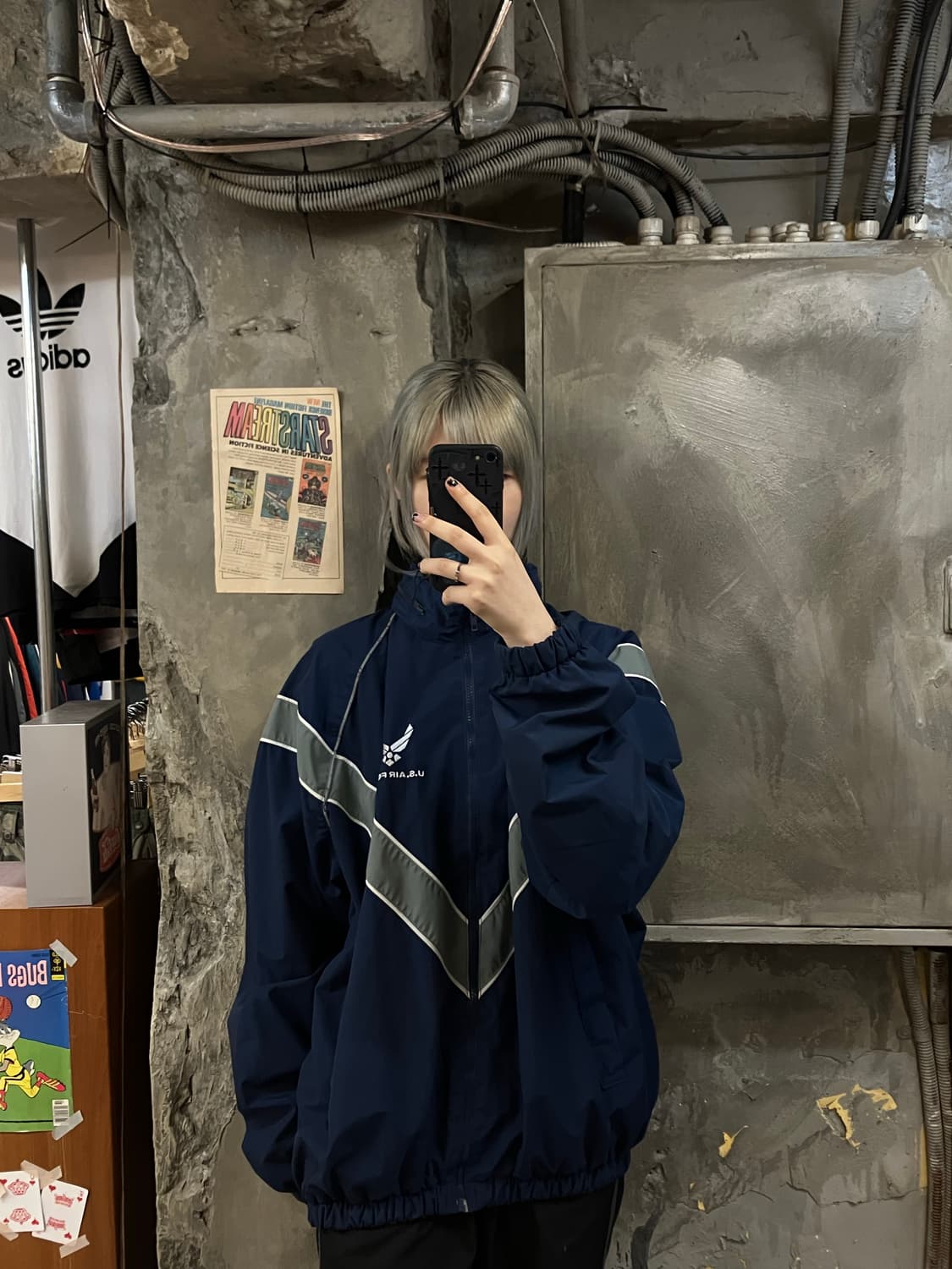 미공군 IPFU 바람막이 네이비 M  #csz694 상품이미지2