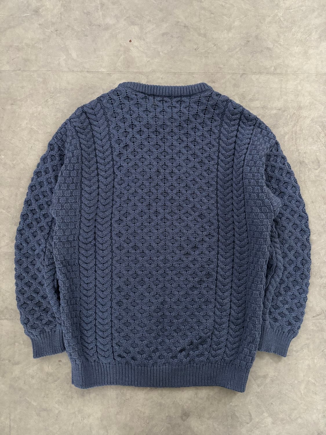 Aran Crafts 아란크래프트 블루 메리노울 크루넥 스웨터  상품이미지9