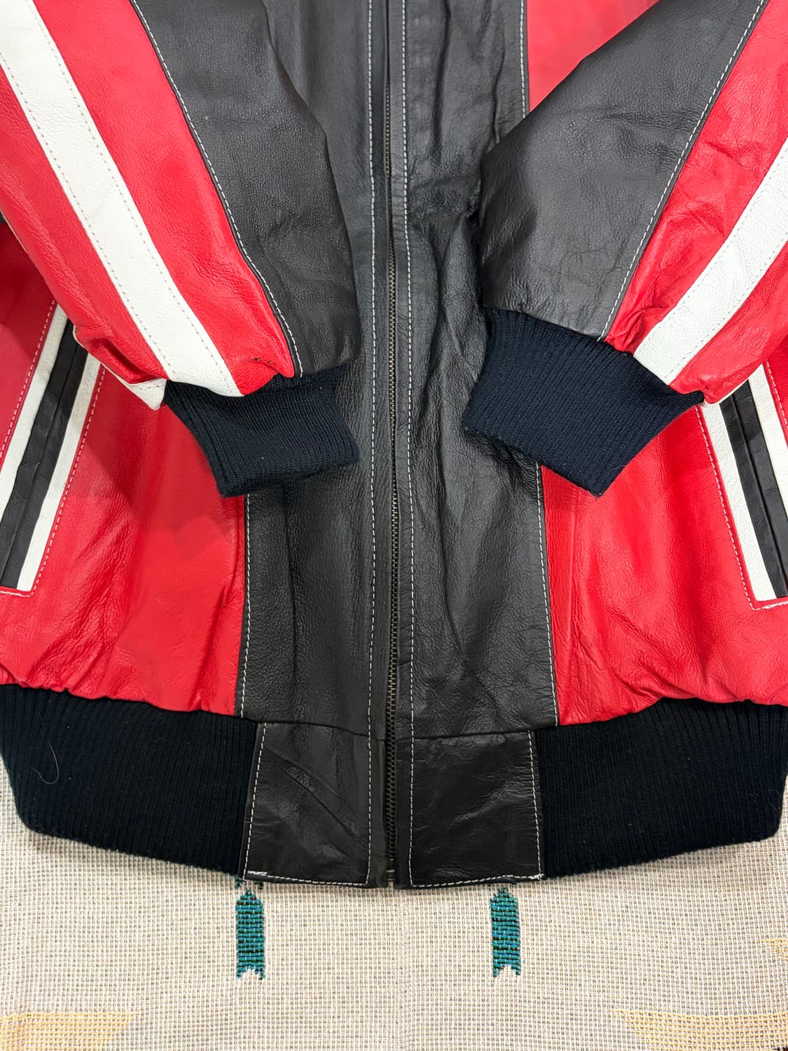 USA patch real leather bomber jacket 상품이미지4