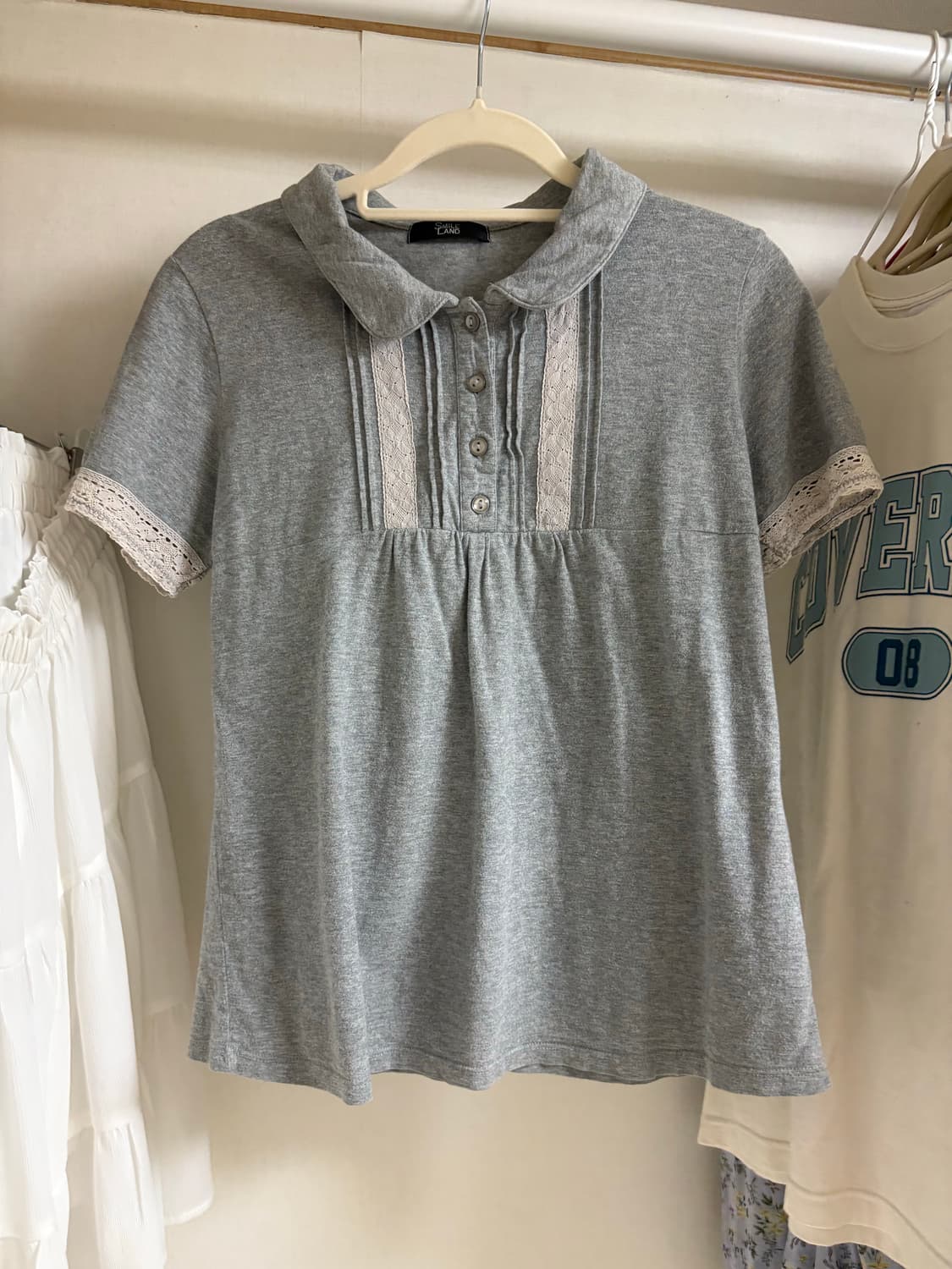 빈티지 레이스 티셔츠 상품이미지1