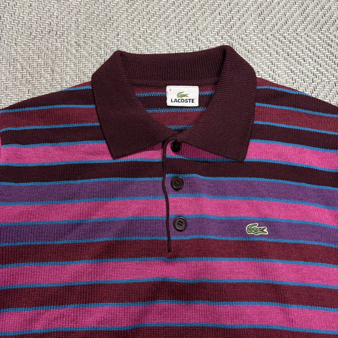 (95)라코스테 핑크 카라 풀오버  상품이미지3