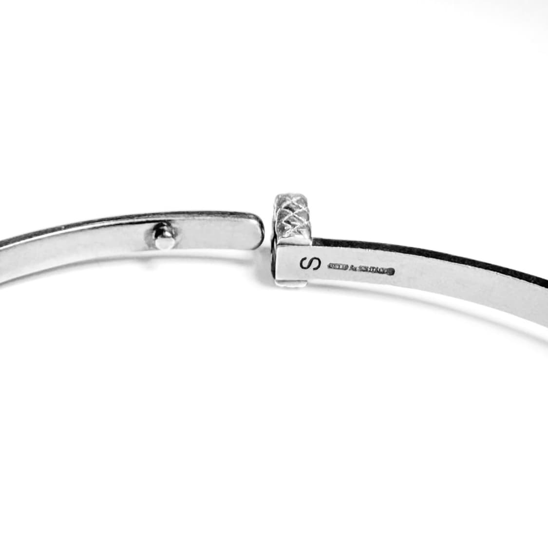 [S] 보테가베네타 에나멜 커프스 실버 브레이슬릿 팔찌 스몰 브라운 상품이미지7