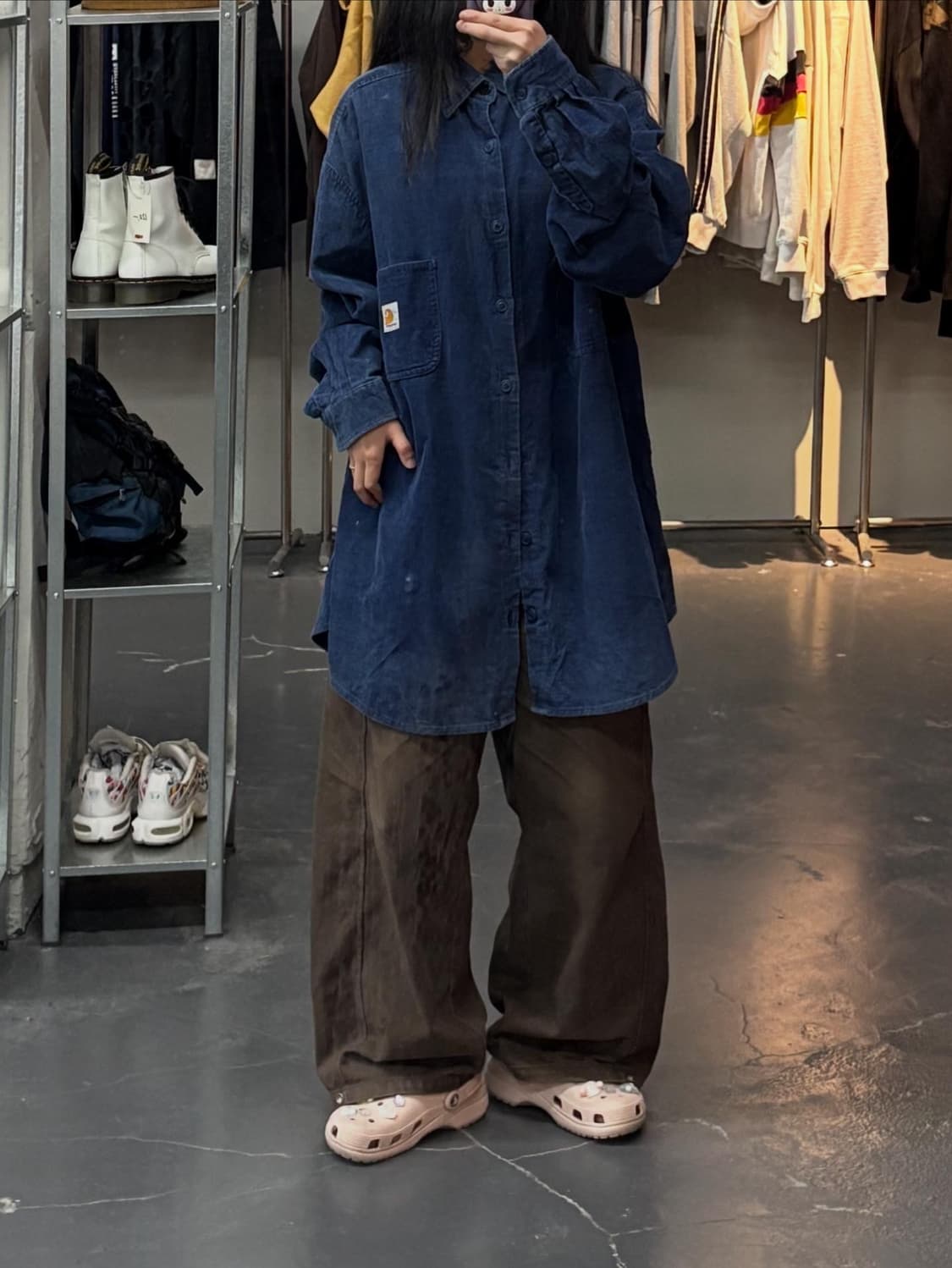 칼하트 코튼 블루 워크셔츠 A2470 상품이미지1