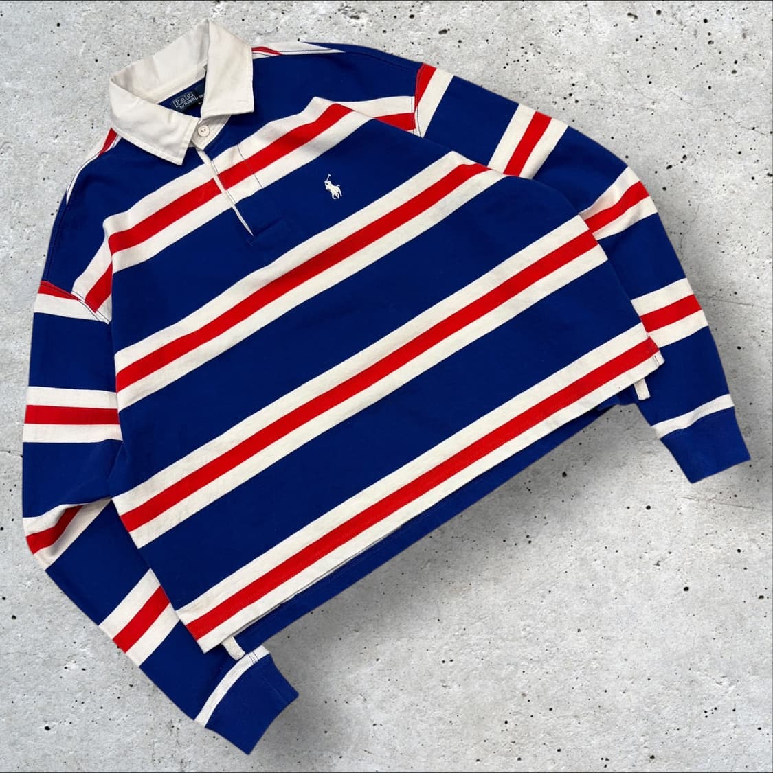 [XS] 폴로 랄프로렌 크롭 스트라이프 긴팔 럭비티 B466 상품이미지1