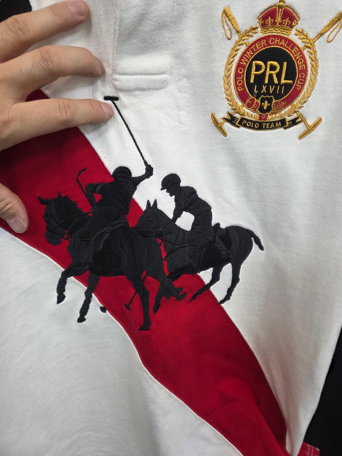 폴로랄프로렌 엘보우패치 빅로고 럭비 카라긴팔 Lg 상품이미지5