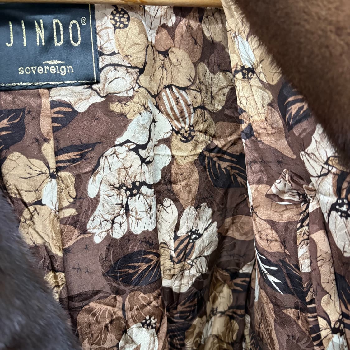 진도 JINDO 갈색 밍크 롱코트 여 M 상품이미지6