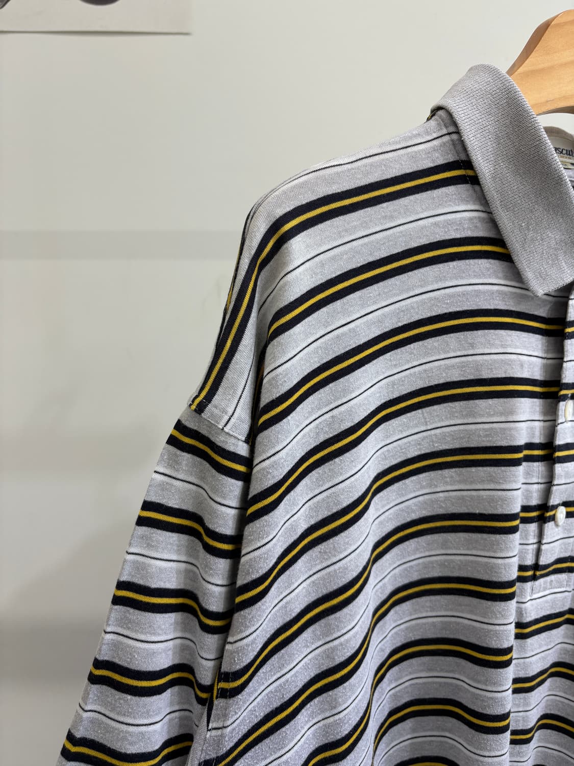 AQUASCUTUM (Made in Japan) 카라반팔티셔츠 상품이미지3