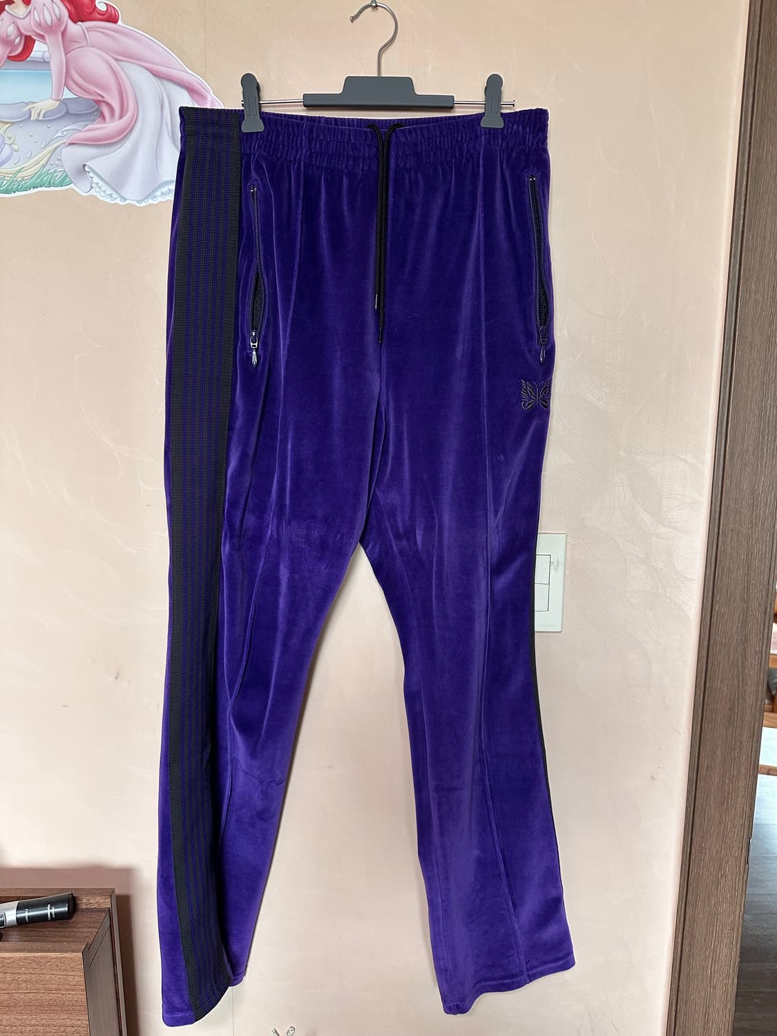 S) 니들스 내로우 트랙 팬츠 C/PE 벨루어 퍼플 상품이미지4