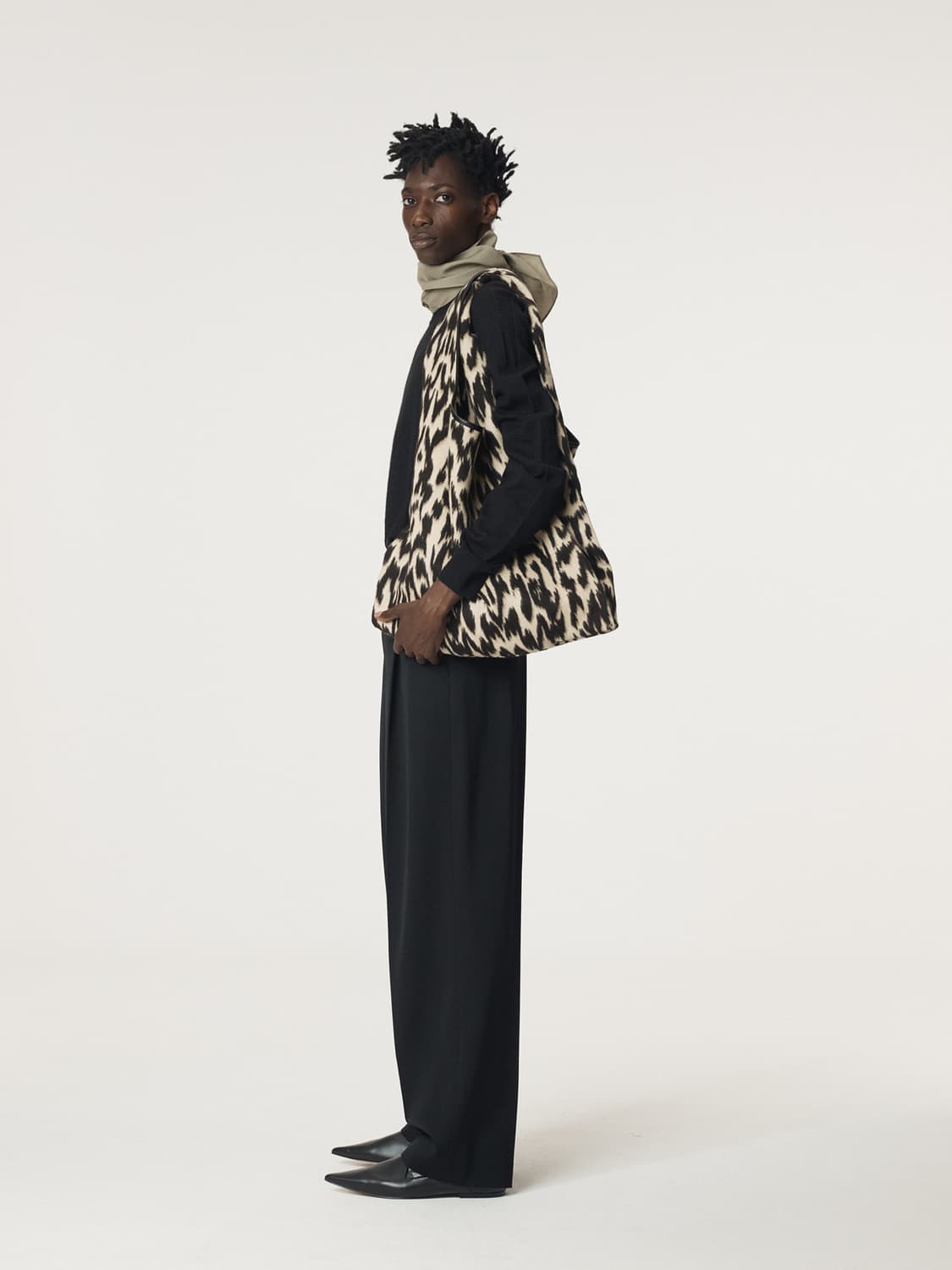 [OS] 렉토 레오파드 울 숄더 백 상품이미지3